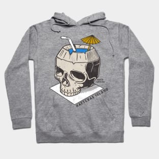 Cape Hatteras, NC Summertime Vacationing Skull Drink Hoodie